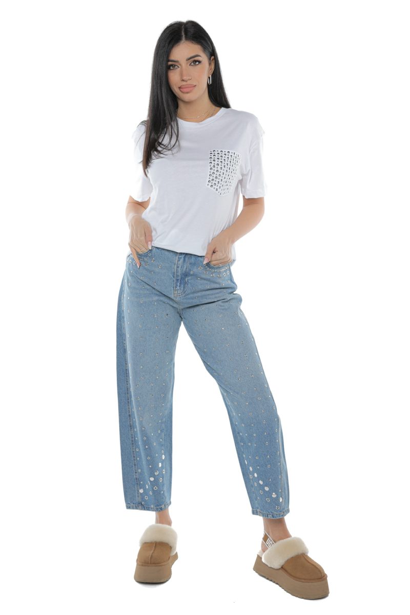 Blugi Bleu cu Capse Cory