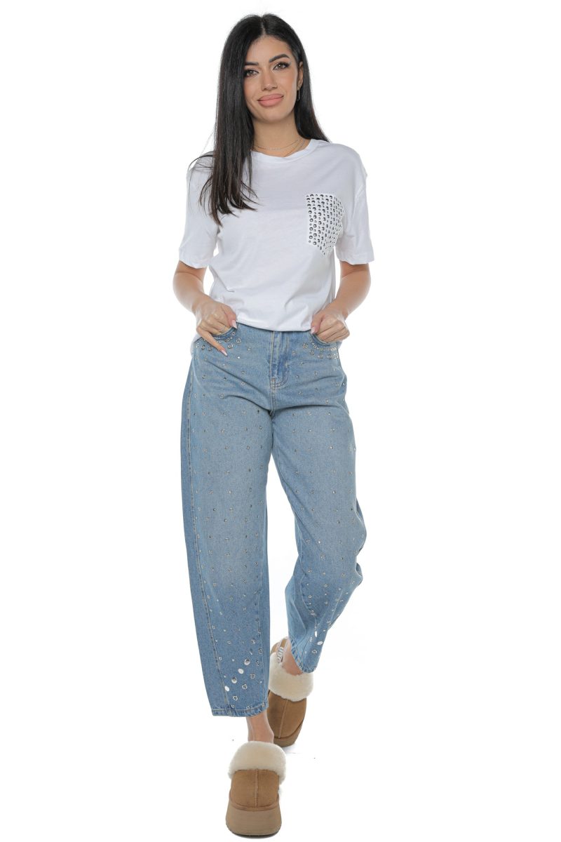 Blugi Bleu cu Capse Cory