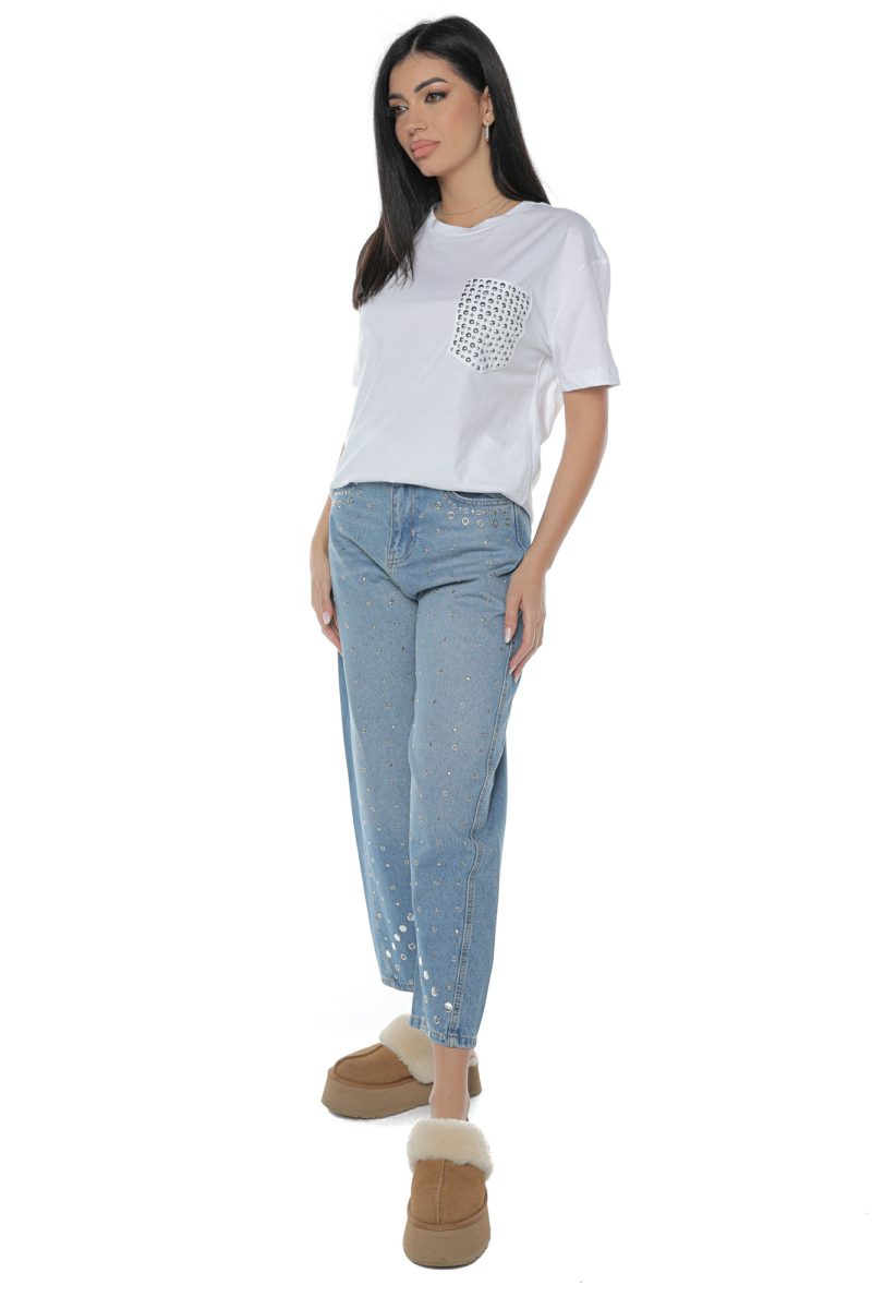 Blugi Bleu cu Capse Cory