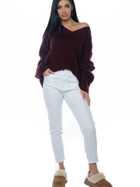 Pulover Damă Burgundy Amelia (1)