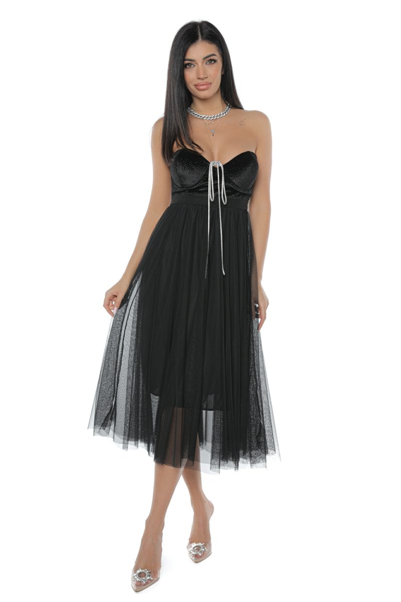 Top Damă Negru Sidefat Ruby