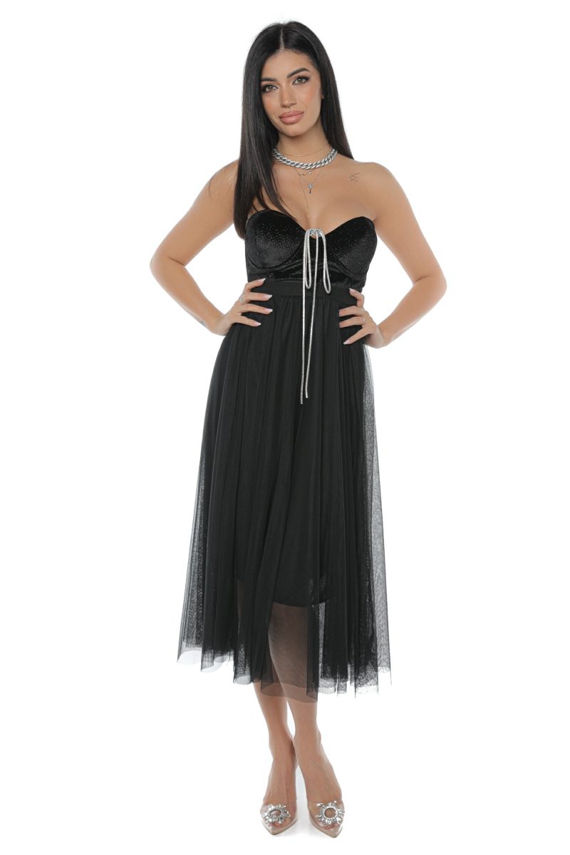 Top Damă Negru Sidefat Ruby